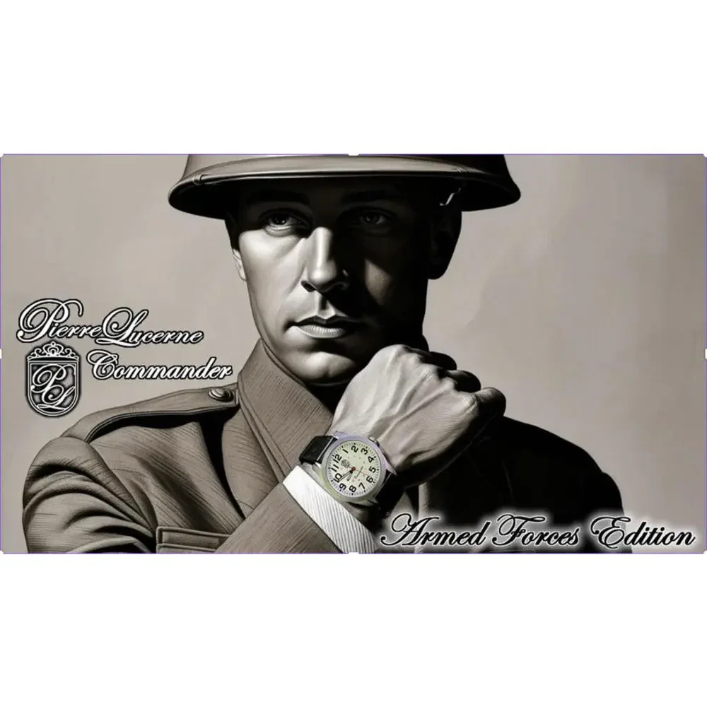 Pierre Lucerne Commander WW2 Commemorative Military Watch‎